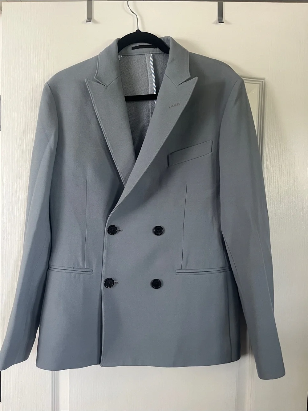 Mario Matteo Double-Breasted Sport Coat in Light blue
